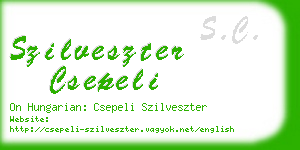 szilveszter csepeli business card